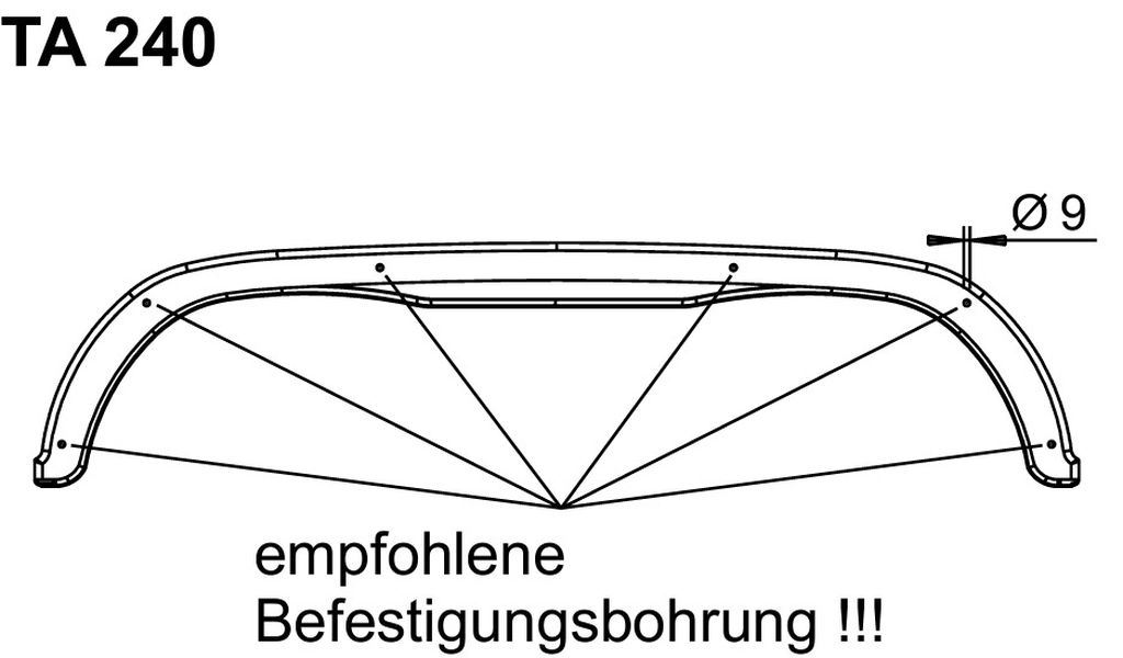 Kotflügel 240/1477 Tandem Kunststoff tiefgezogen