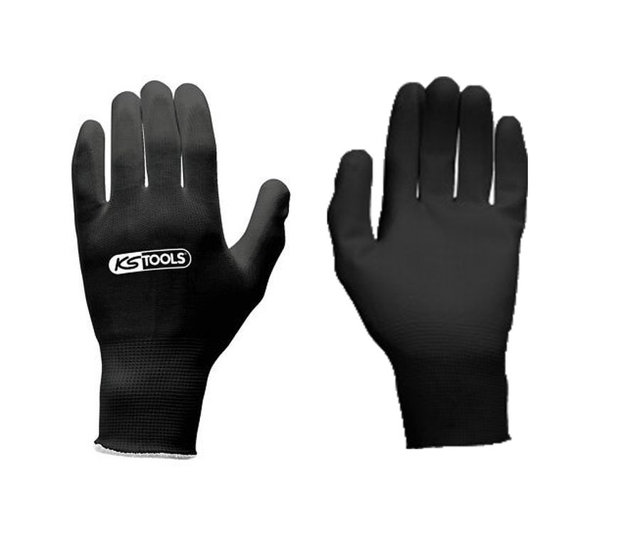 Mikro-Feinstrickhandschuhe schwarz Gr. XL