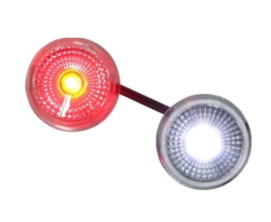 LED Einsätze WAS  rot/weiss 12/24 V