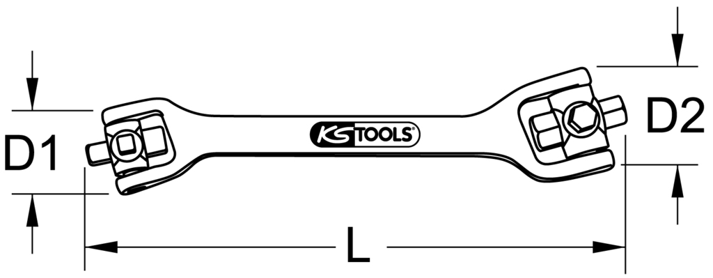 8 in 1 Oeldienst-Schlüssel, 270mm