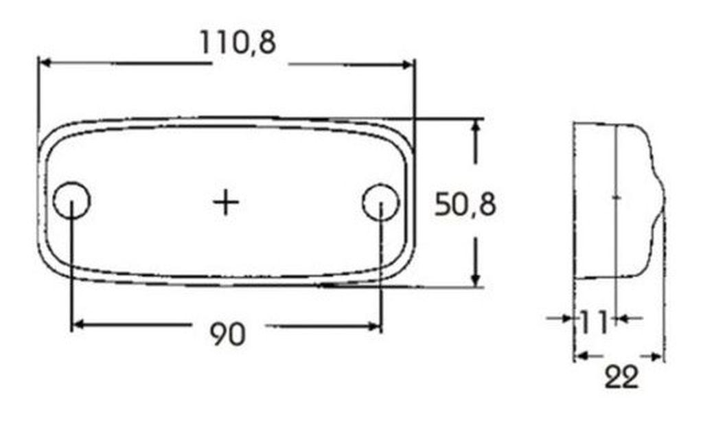 LED Positionsleuchte weiss  Proplast  12/24V