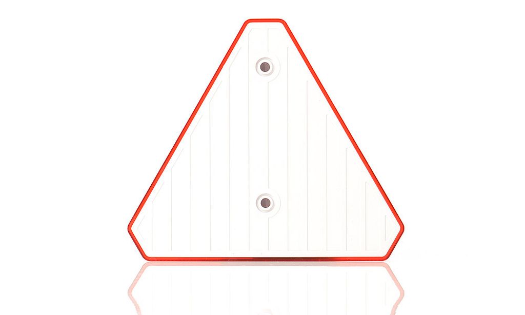 Dreieckrückstrahler, mit 2 Bohrungen 5.5mm