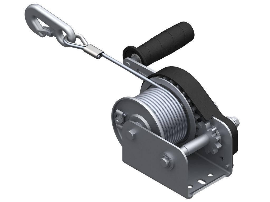 Seilwinde  350kg mit Seil 10 m